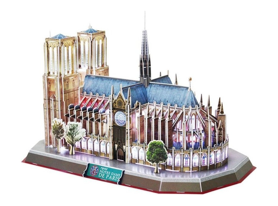 CUBICFUN Svietiace 3D puzzle Notre Dame 149 dielikov