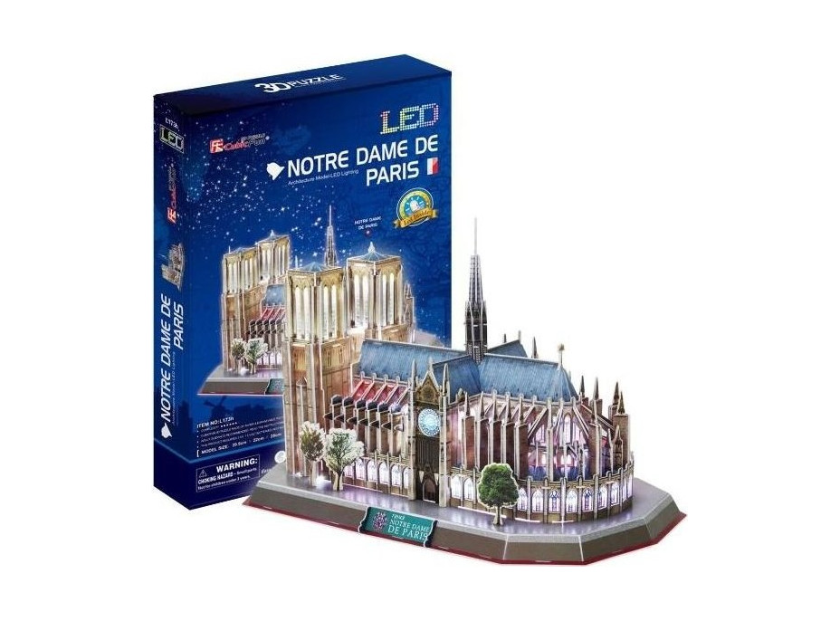 CUBICFUN Svietiace 3D puzzle Notre Dame 149 dielikov