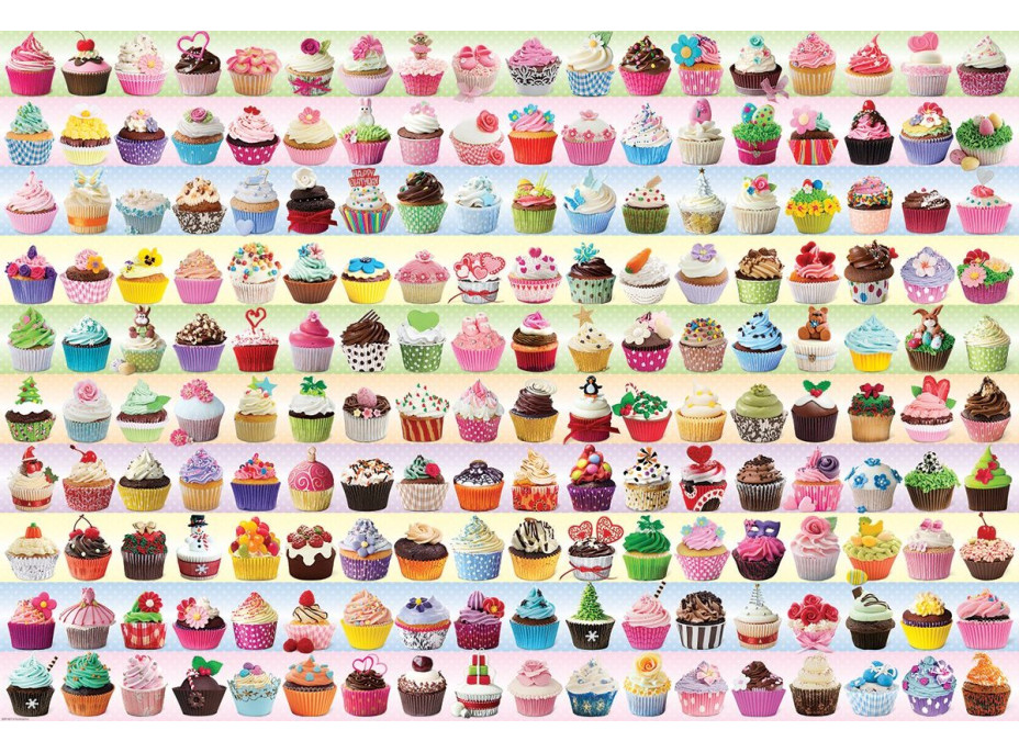 EUROGRAPHICS Puzzle Farebné tortičky (Cupcakes) 2000 dielikov