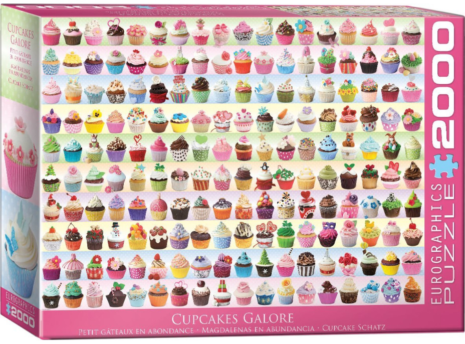 EUROGRAPHICS Puzzle Farebné tortičky (Cupcakes) 2000 dielikov