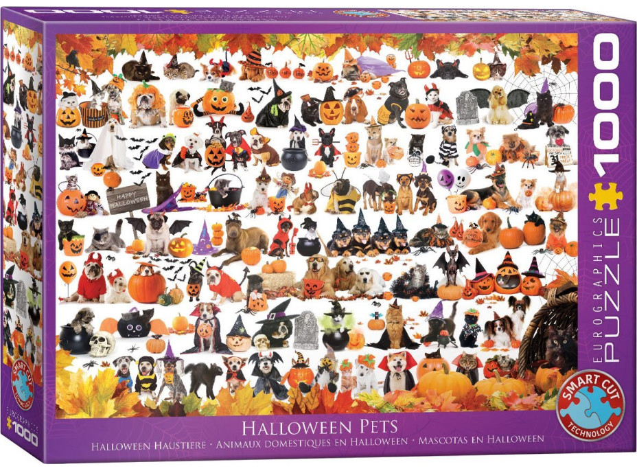 EUROGRAPHICS Puzzle Halloweenske zvieratká 1000 dielikov