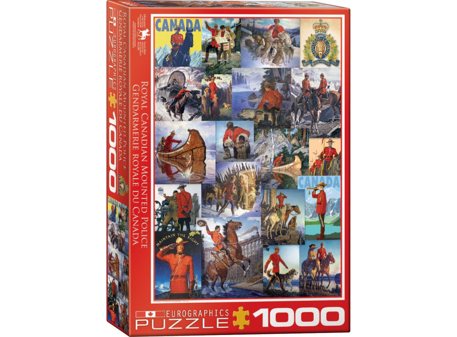 EUROGRAPHICS Puzzle Kráľovská kanadská jazdná polícia - koláž 1000 dielikov