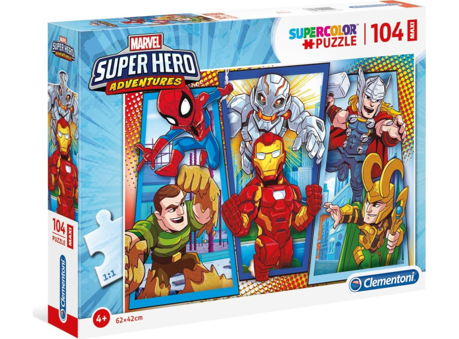 CLEMENTONI Puzzle Marvel Super Hero Adventures MAXI 104 dielikov