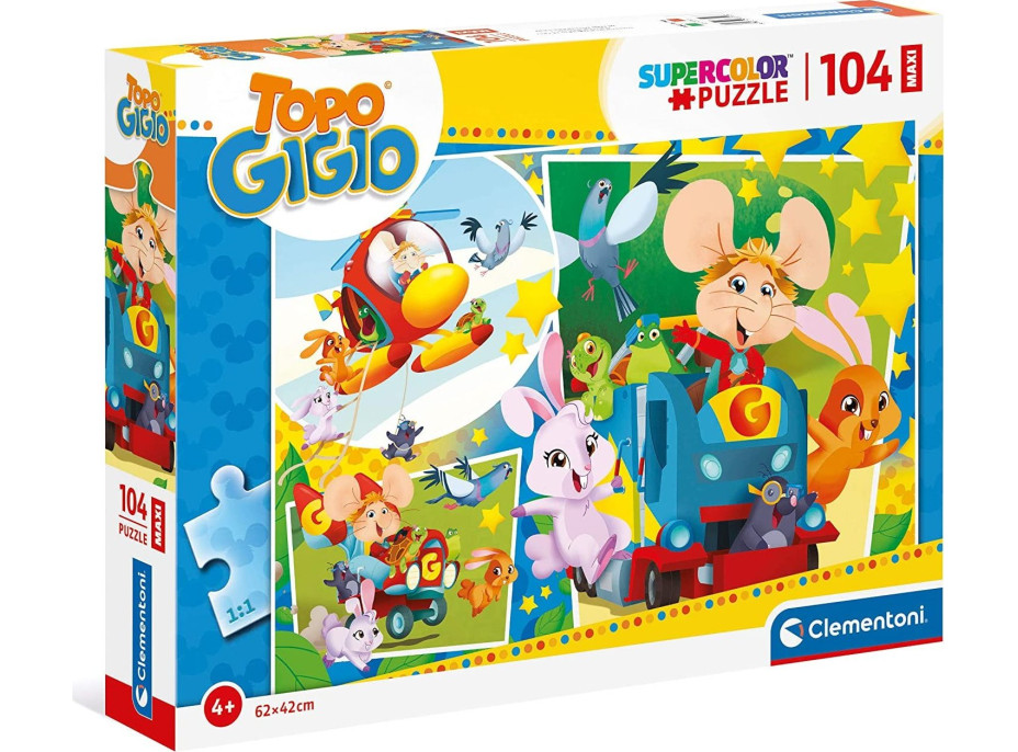 CLEMENTONI Puzzle Myšiak Gigio MAXI 104 dielikov