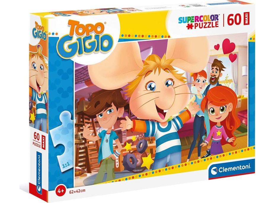 CLEMENTONI Puzzle Myšiak Gigio MAXI 60 dielikov