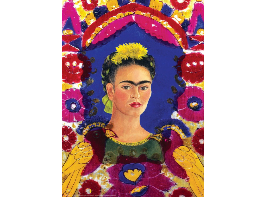 EUROGRAPHICS Puzzle Portrét Frídy Kahlo v ráme 1000 dielikov