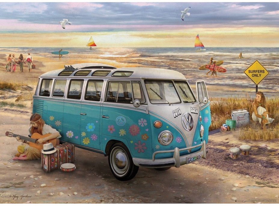 EUROGRAPHICS Puzzle VW Bus - Láska a nádej 1000 dielikov