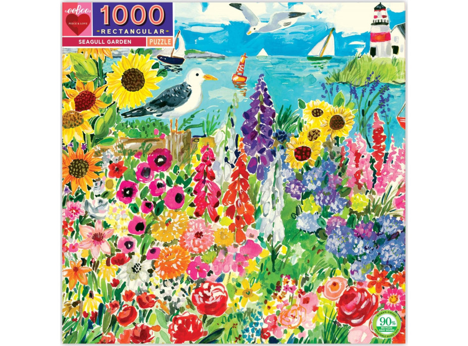 EEBOO Puzzle Záhrada s čajkami 1000 dielikov