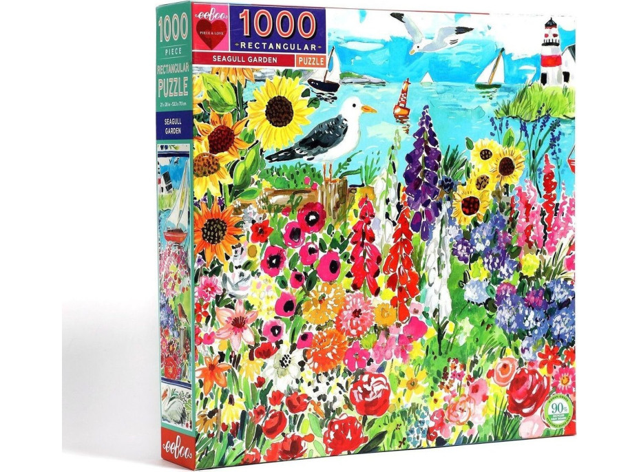 EEBOO Puzzle Záhrada s čajkami 1000 dielikov