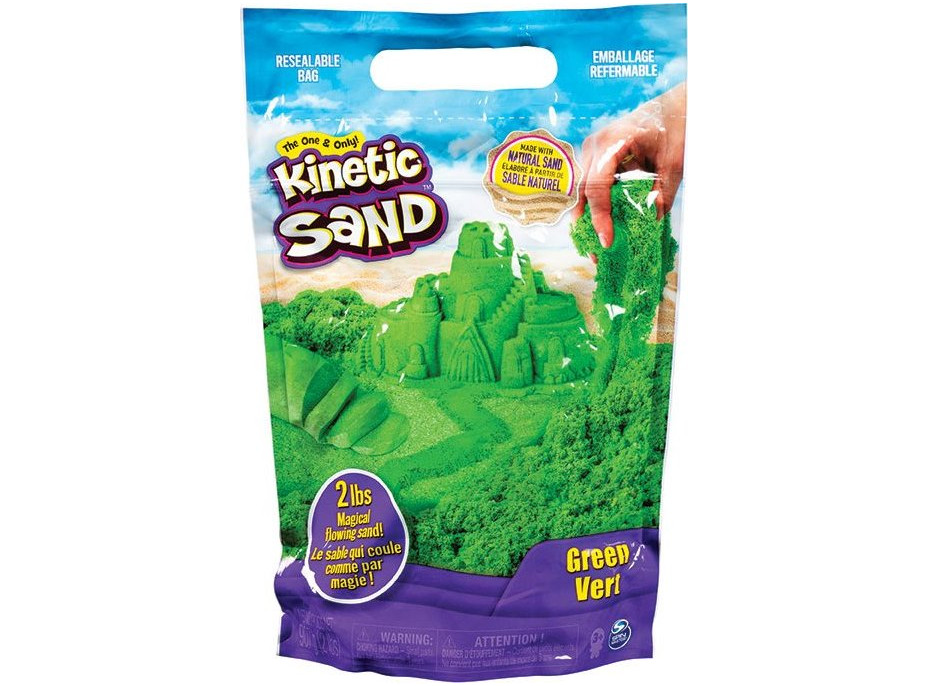 SPIN MASTER KINETIC SAND: Zelený kinetický piesok 0,9kg