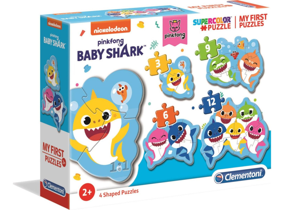 CLEMENTONI Moje prvé puzzle Baby Shark 4v1 (3,6,9,12 dielikov)