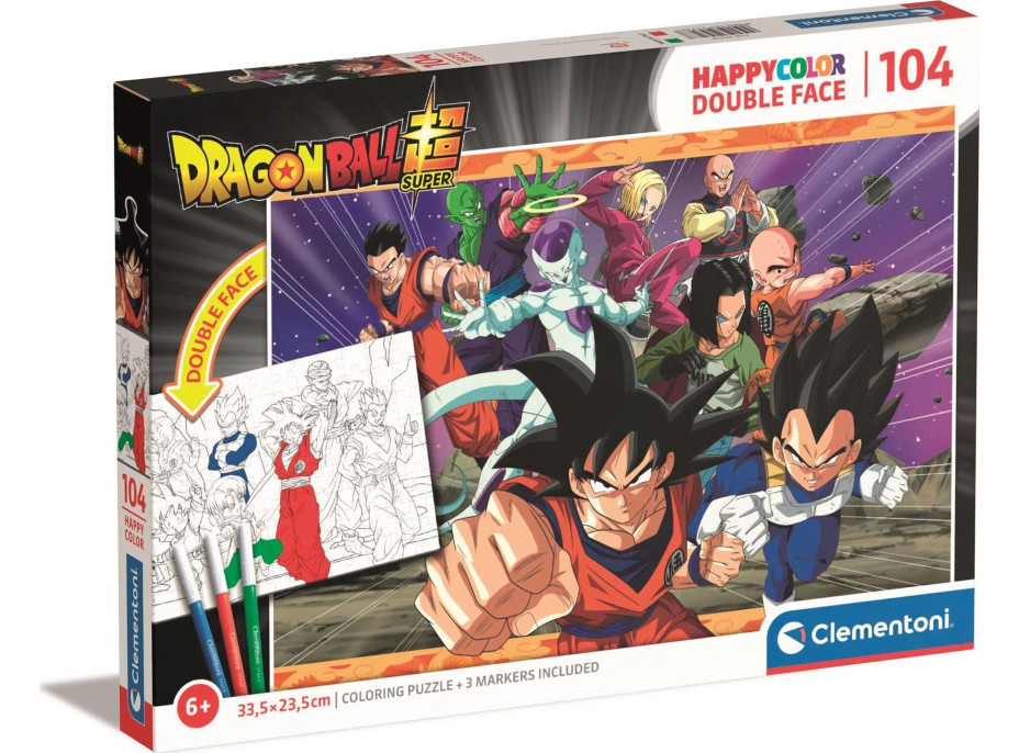 CLEMENTONI Obojstranné puzzle Dragonball 104 dielikov