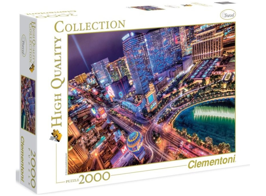 CLEMENTONI Puzzle Las Vegas 2000 dielikov