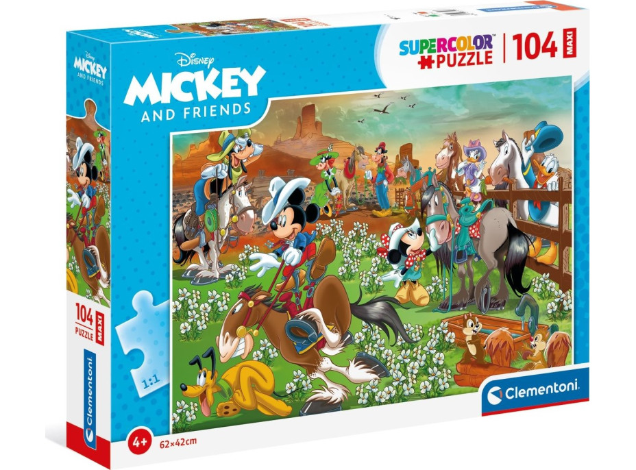 CLEMENTONI Puzzle Mickey a priatelia MAXI 104 dielikov