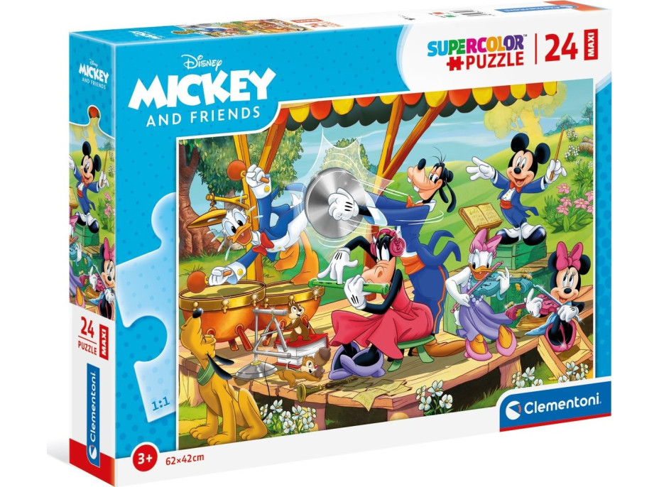 CLEMENTONI Puzzle Mickey Mouse a priatelia MAXI 24 dielikov