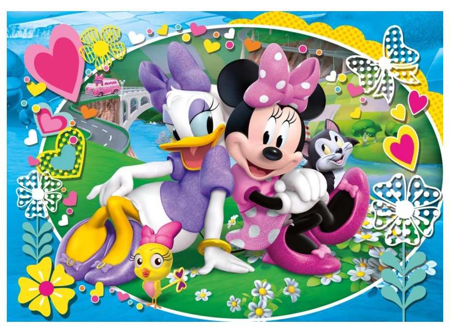 CLEMENTONI Puzzle Minnie a Daisy: Na výlete MAXI 104 dielikov