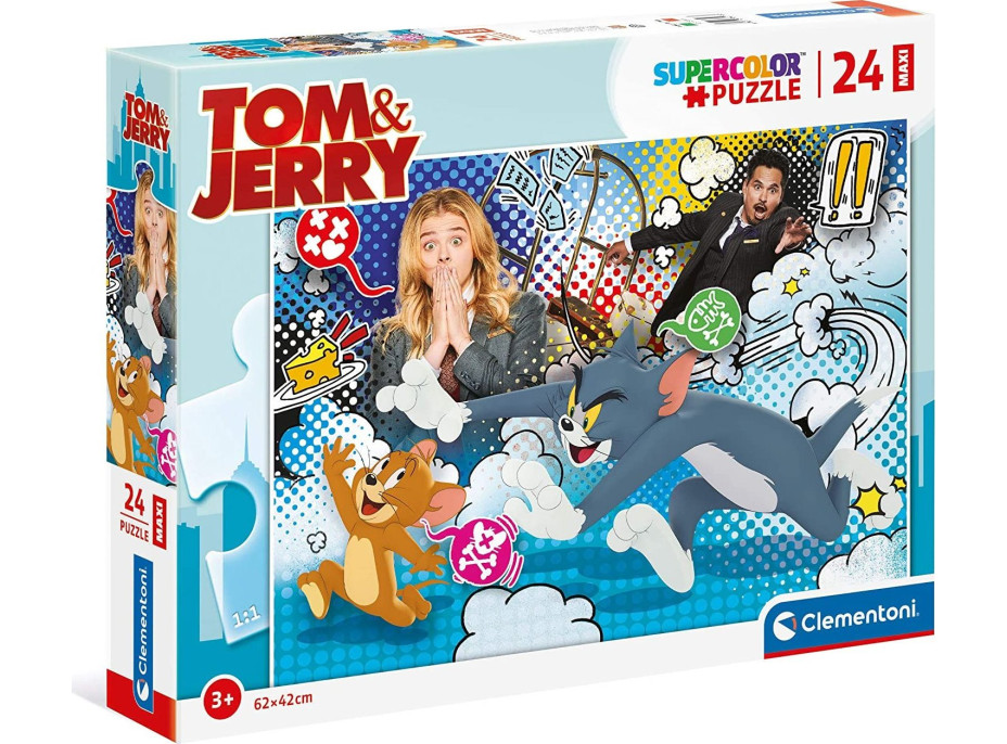 CLEMENTONI Puzzle Tom a Jerry MAXI 24 dielikov