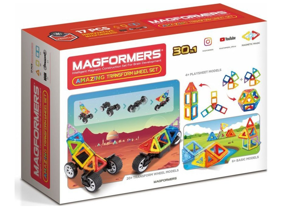 MAGFORMERS Transform Wheel Bugy 17 dielikov