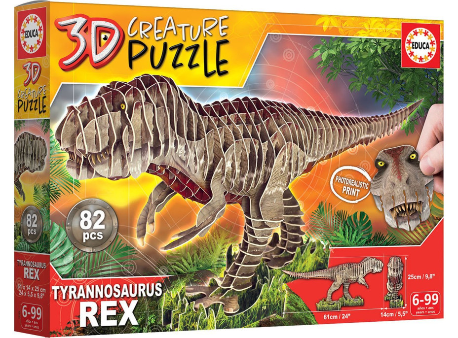 EDUCA 3D puzzle T-Rex 82 dielikov