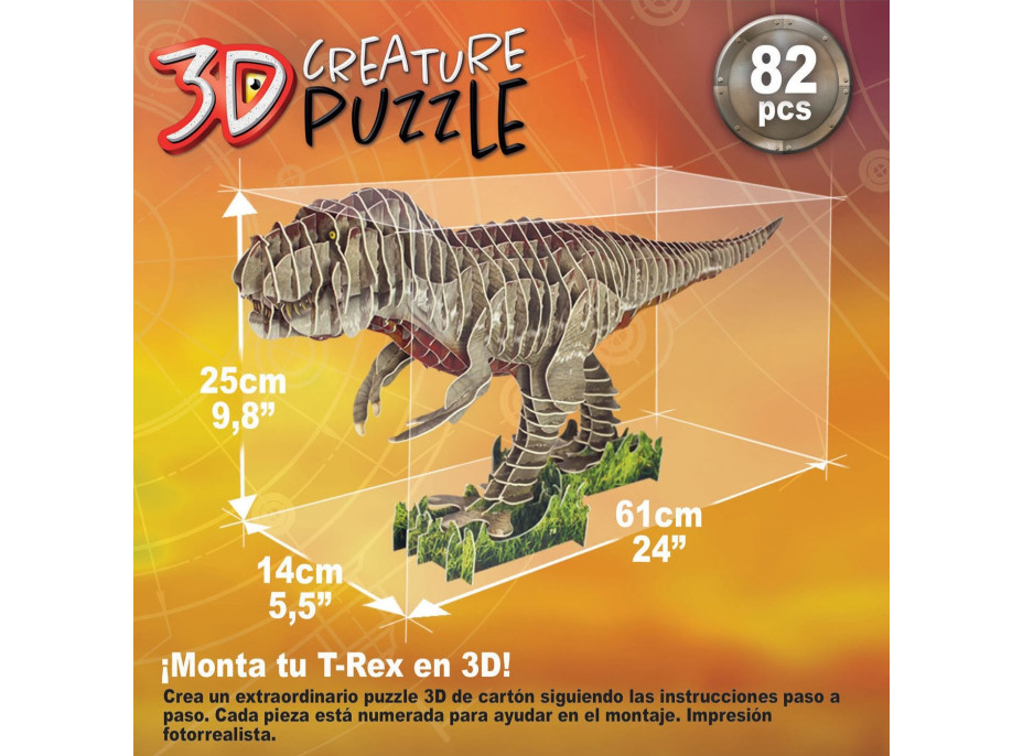 EDUCA 3D puzzle T-Rex 82 dielikov