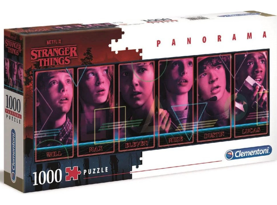 CLEMENTONI Panoramatické puzzle Netflix: Stranger Things 1000 dielikov