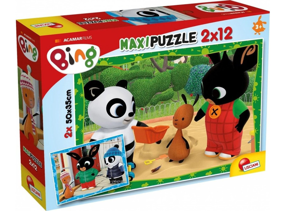 LISCIANI Puzzle Bing: Kamaráti MAXI 2x12 dielikov