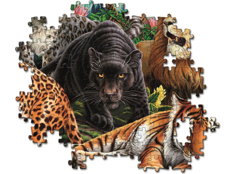 CLEMENTONI Puzzle Divoké mačky 500 dielikov