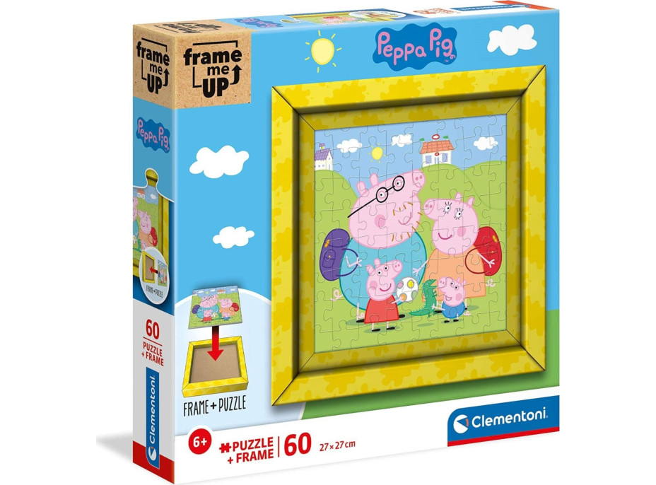 CLEMENTONI Puzzle Frame Me Up Prasiatko Peppa 60 dielikov