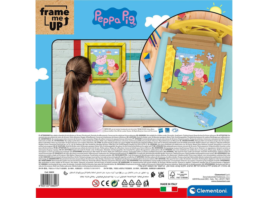 CLEMENTONI Puzzle Frame Me Up Prasiatko Peppa 60 dielikov