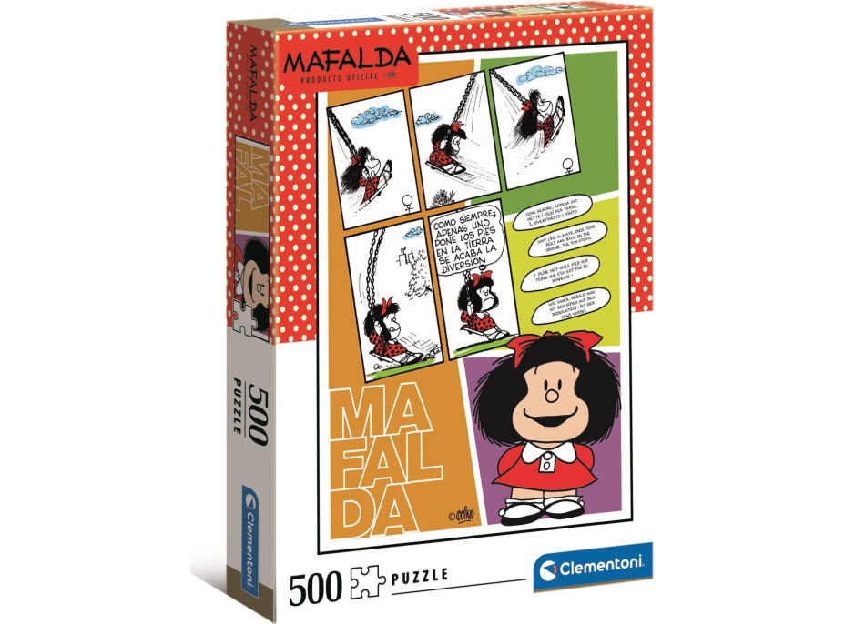 CLEMENTONI Puzzle Mafalda na hojdačke 500 dielikov