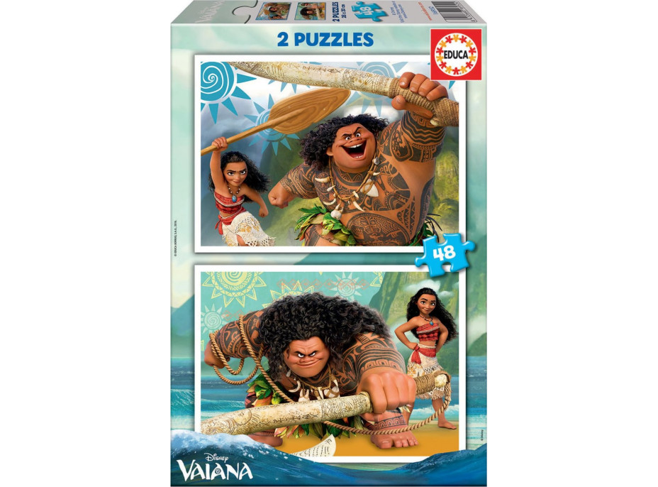 EDUCA Puzzle Odvážna Vaiana 2x48 dielikov