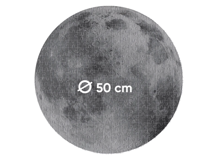 CLEMENTONI Okrúhle puzzle Space: Mesiac 500 dielikov