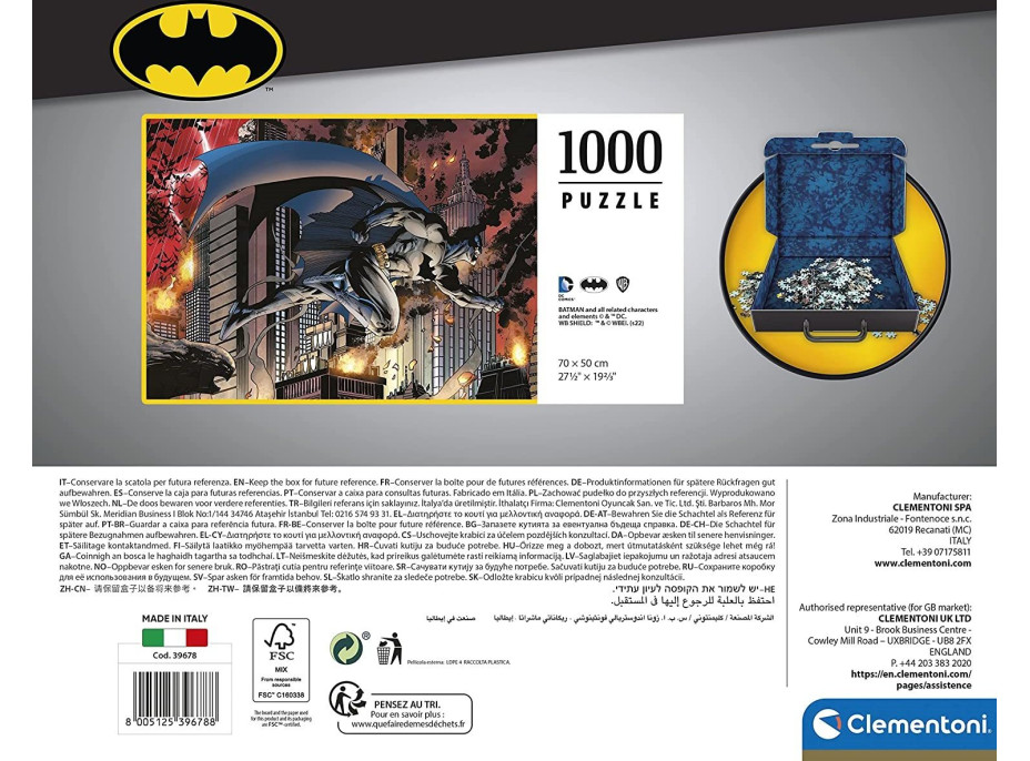 CLEMENTONI Puzzle v kufríku: Batman 1000 dielikov