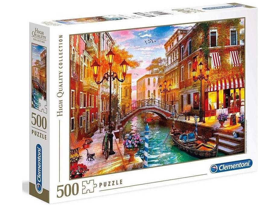 CLEMENTONI Puzzle Západ slnka nad Benátkami 500 dielikov