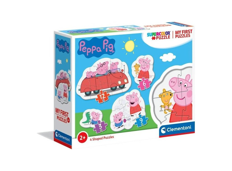 CLEMENTONI Moje prvé puzzle Prasiatko Peppa 4v1 (3,6,9,12 dielikov)