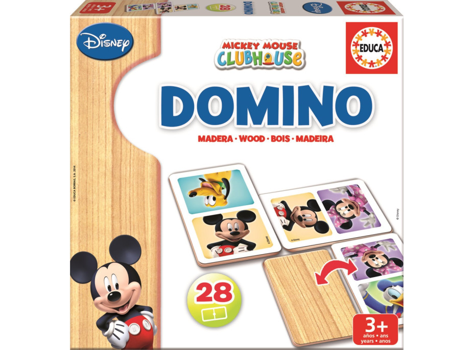 EDUCA Drevené domino Mickey a Minnie