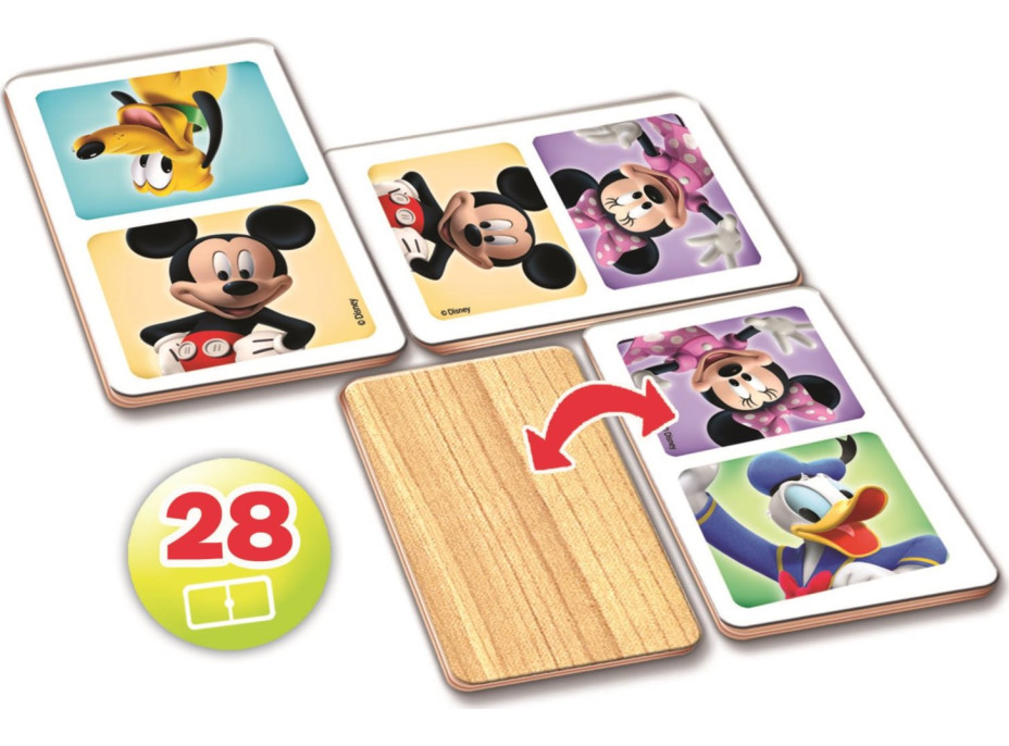 EDUCA Drevené domino Mickey a Minnie