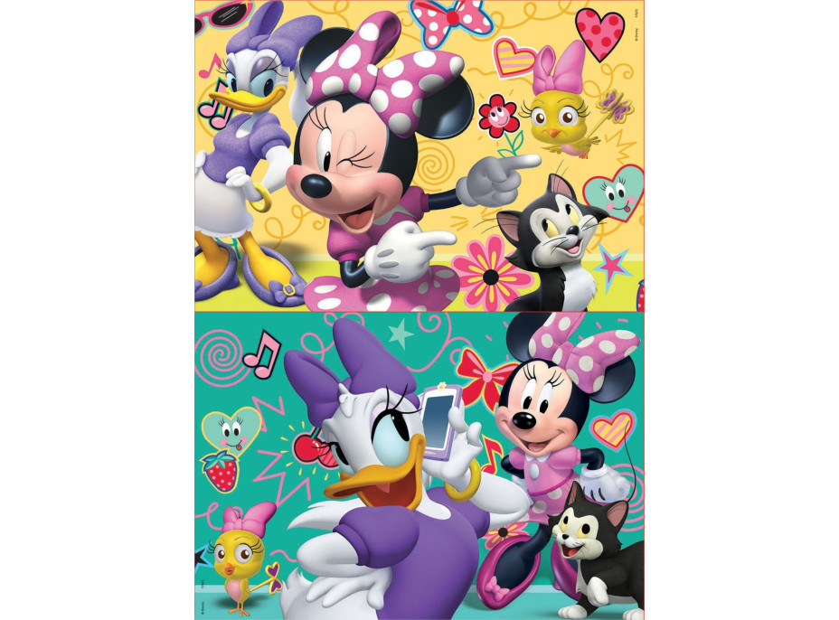 EDUCA Drevené puzzle Minnie a Daisy 2x16 dielikov