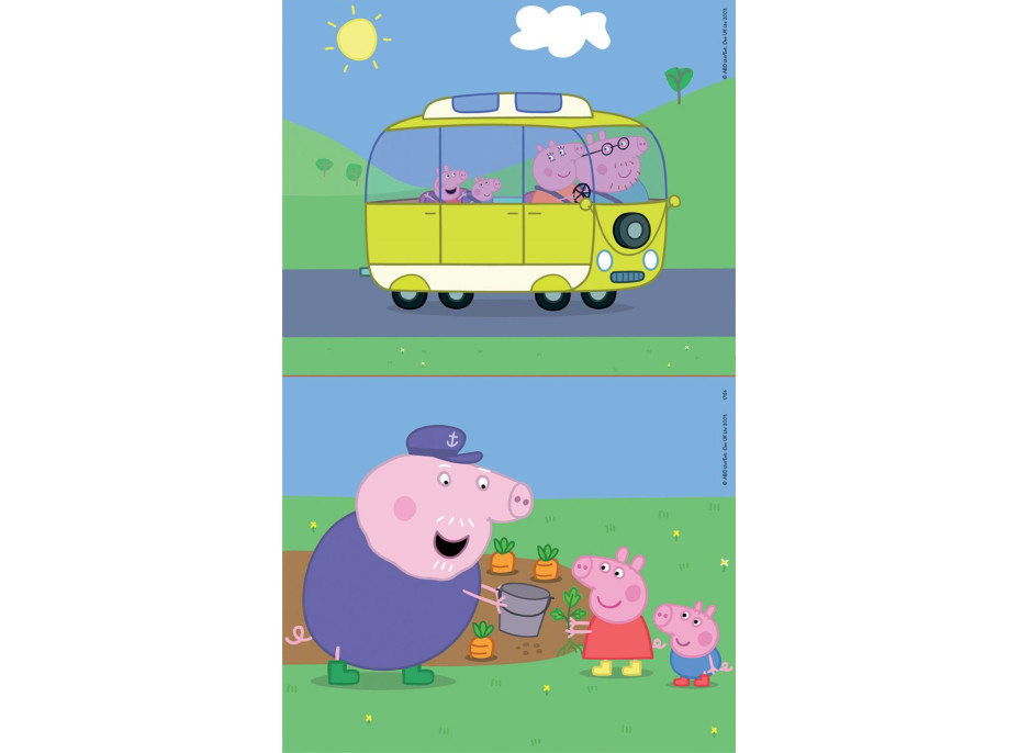 EDUCA Drevené puzzle Prasiatko Peppa 2x9 dielikov