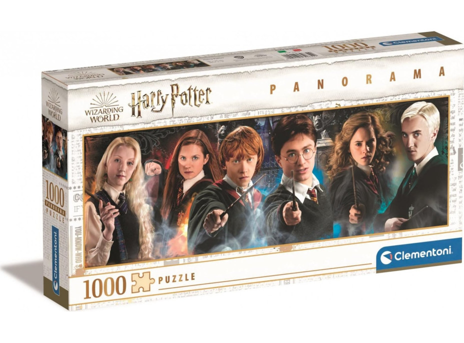 CLEMENTONI Panoramatické puzzle Harry Potter: Študenti 1000 dielikov