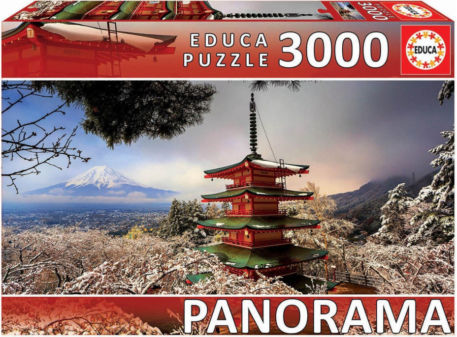 EDUCA Panoramatické puzzle Hora Fuji, Japonsko 3000 dielikov
