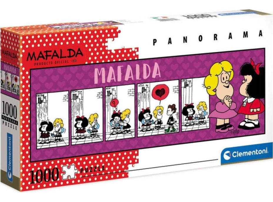 CLEMENTONI Panoramatické puzzle Mafalda 1000 dielikov