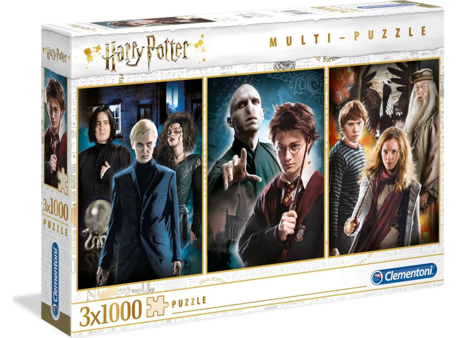 CLEMENTONI Puzzle Harry Potter 3x1000 dielikov