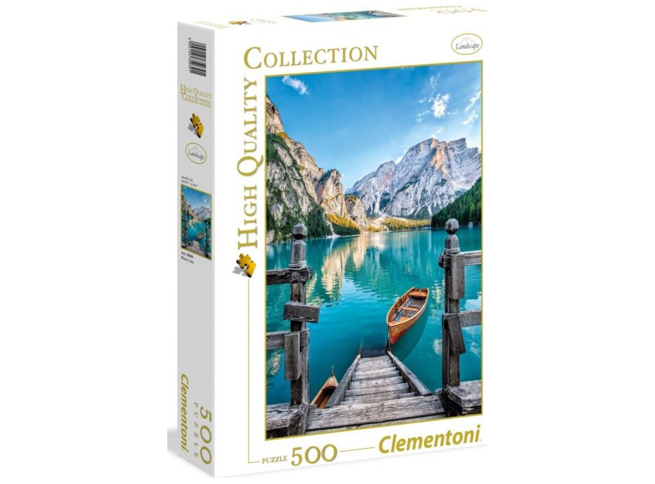 CLEMENTONI Puzzle Jazero Braies, Taliansko 500 dielikov