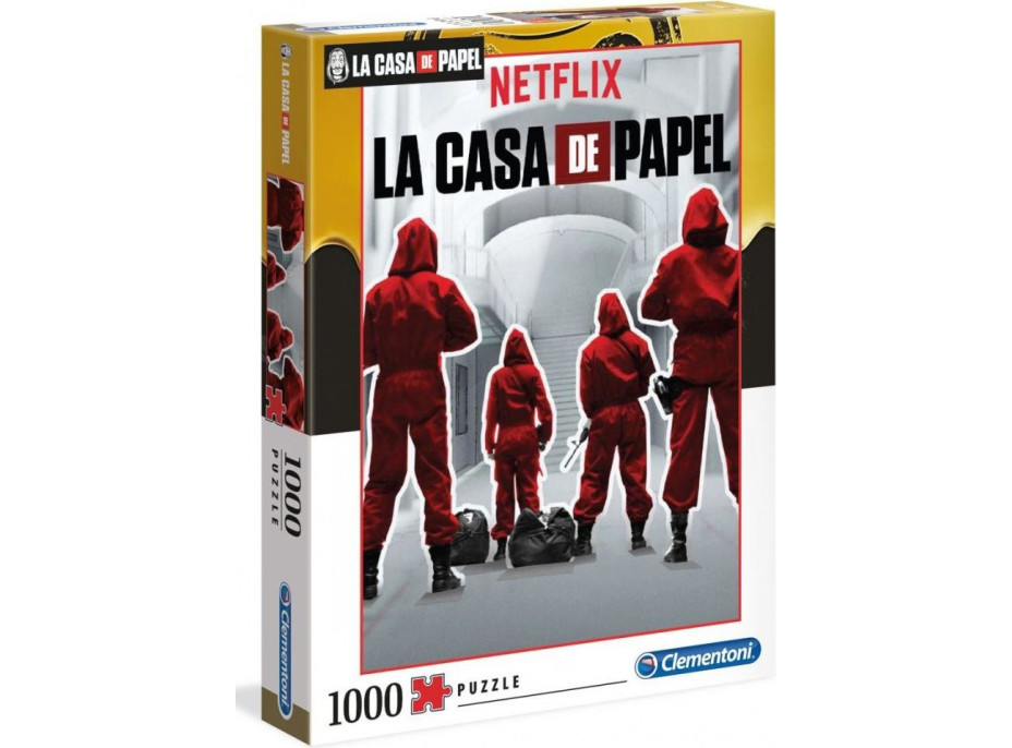 CLEMENTONI Puzzle Netflix: Papierový dom 1000 dielikov