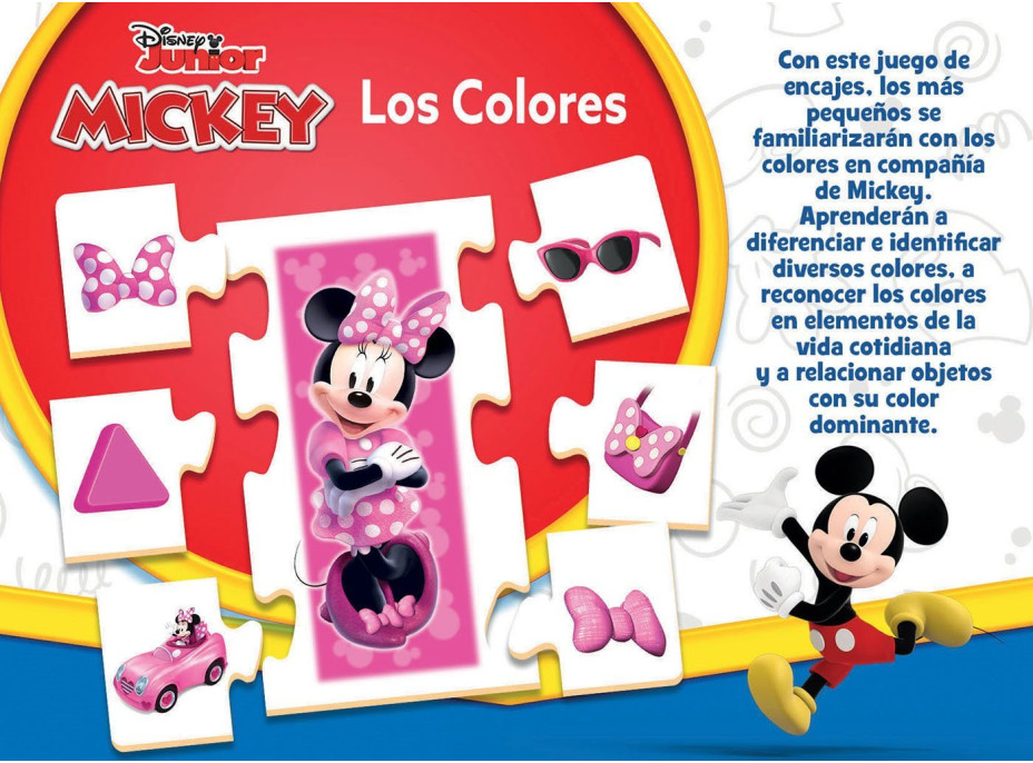 EDUCA Puzzle Mickey a priatelia: Učíme sa farby 6x7 dielikov