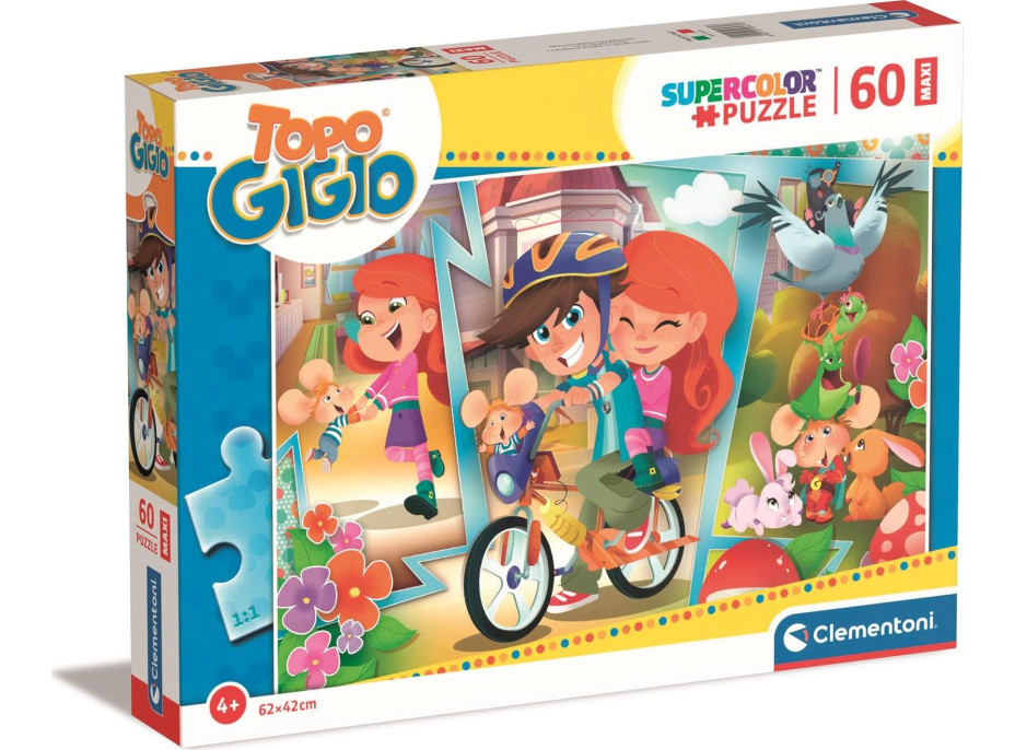 CLEMENTONI Puzzle Myšiak Gigio sa baví s kamarátmi MAXI 60 dielikov