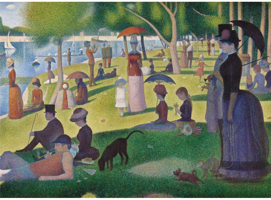 CLEMENTONI Puzzle Museum Collection: Nedeľné popoludnie na ostrove La Grande Jatte 1000 dielikov