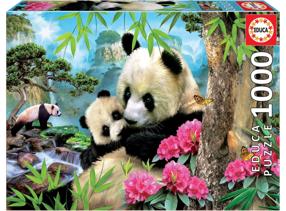 EDUCA Puzzle Panda s mláďaťom 1000 dielikov