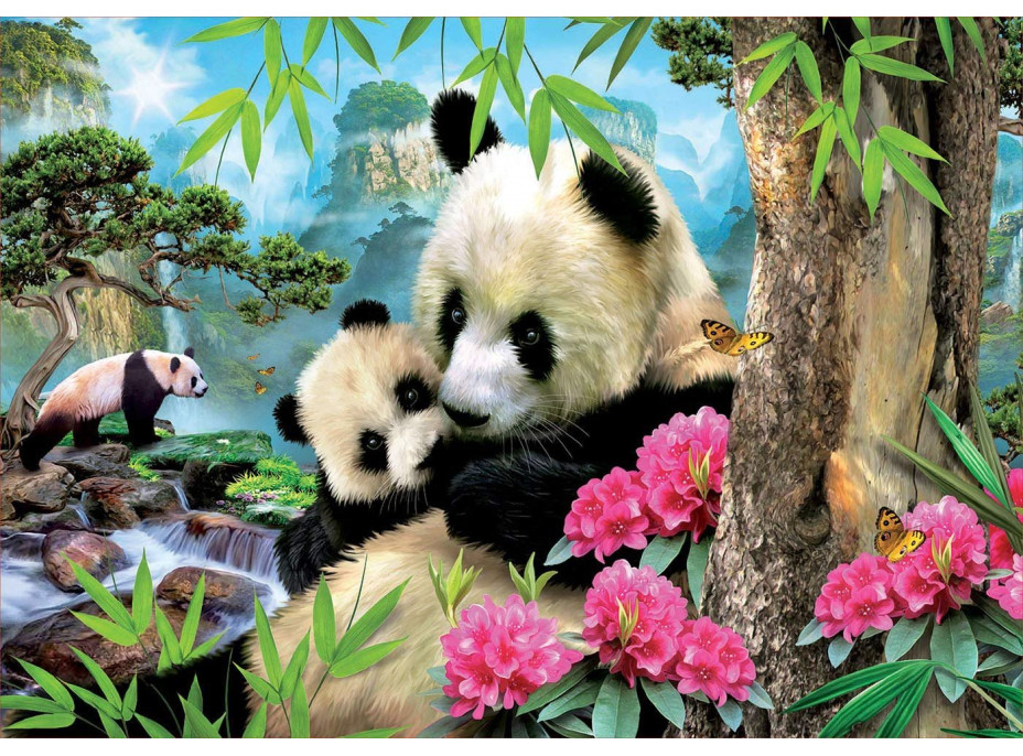 EDUCA Puzzle Panda s mláďaťom 1000 dielikov